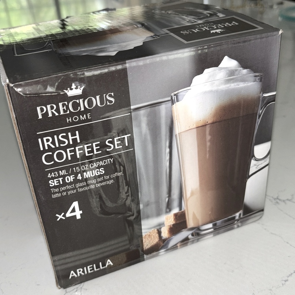 BRAND NEW Irish Coffee / Latte Ariella Collection set of 4